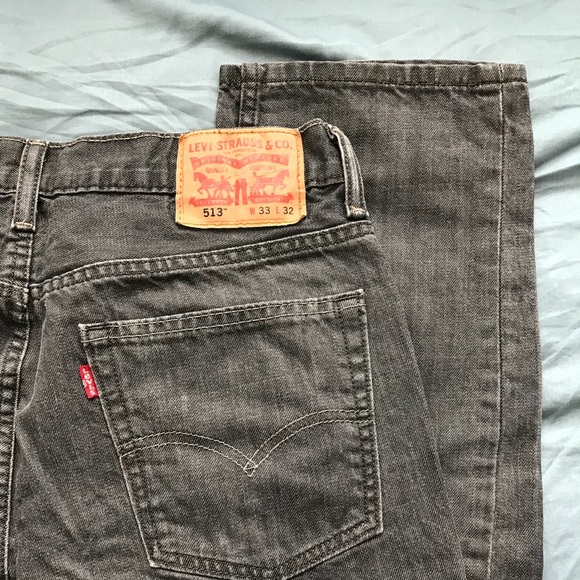 Levi’s jeans 33x32 slim straight dark grey - Picture 3 of 5